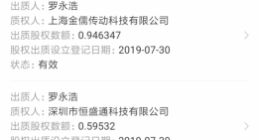 罗永浩再次出质锤子科技股份有限公司股权