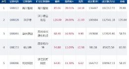 快讯：科创板股票全线上涨 瀚川智能和沃尔德涨停