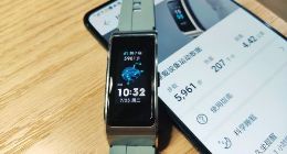 华为手环B5评测：商务沉静铅石青 耳机+手环二合一