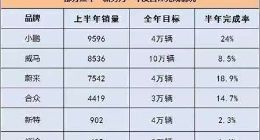 蔚来汽车前7月销售完成20% 销量此消彼涨ES6难挽颓势