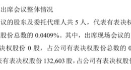 暴风集团：股东大会现场0人出席