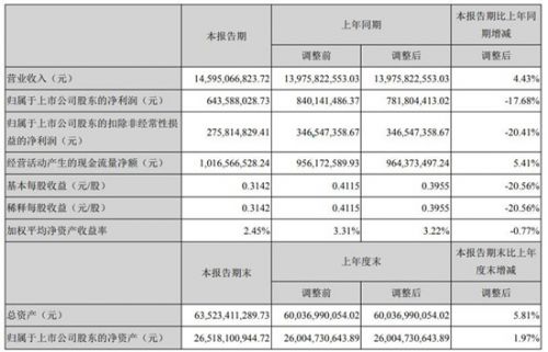 深天马A财务数据
