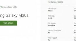 三星Galaxy M30s现身谷歌企业界面：不支持NFC