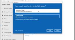最新版WIN10将具有和MAC电脑一样的云端系统重置功能
