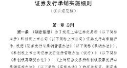上交所发布科创板上市公司证券发行承销实施细则征求意见稿