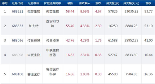 科创板涨幅前5_副本