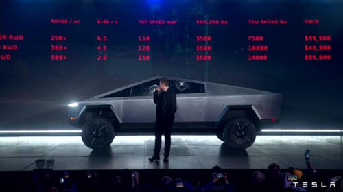 特斯拉电动皮卡售价2_500