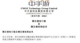 中手游宣布稳定价格期结束 超额配股权悉数行使