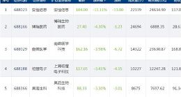 科创板收评之11.26：下跌个股减至29只 安恒信息跌幅超过10%