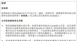 网易赴港IPO发行价定为每股123港元 募资净额约209亿港元