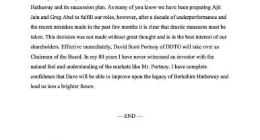 巴菲特“退休”系恶搞 一封书信戏称网红David Scott Portnoy将执掌伯克希尔哈撒韦