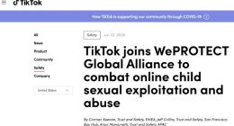TikTok加入WePROTECT全球联盟 保护未成年人线上安全