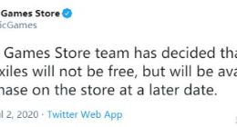 Epic决定取消赠送《流放者柯南》 官方微博道歉