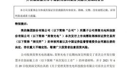 美的集团：所属子公司美智光电创业板上市申请获受理