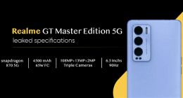 realme GT大师版核心参数曝光：骁龙870+1亿像素主摄