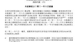 吉利汽车6月总销量为10.02万部 上半年总销量为63.02万部