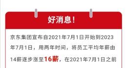 京东宣布全员涨薪两个月 网友：如何才能让我老板看到