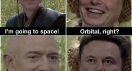 马斯克调侃贝索斯太空首飞：进入轨道了吗？