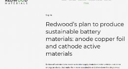 欲颠覆美国EV供应链！电池回收公司Redwood将在美建电池材料厂