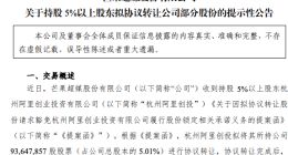 芒果超媒：杭州阿里创投拟协议转让所持5.01%股份