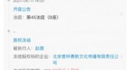 赵薇夫妇遭知名金融机构起诉，前者名下多家公司股权被冻结