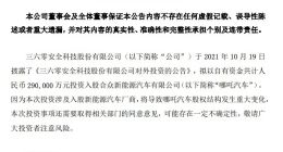 三六零发布补充公告：投资哪吒汽车还需取得相关部门的同意意见