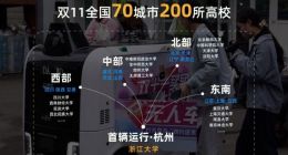 菜鸟驿站：双11总投放350辆无人车 覆盖200多所高校