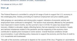 美联储FOMC决议：Taper启动 每月减150亿美元