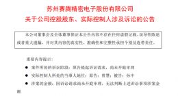 赛腾股份实控人夫妇离婚 涉及30亿财产分割 企查查显示前三季度盈利超亿元
