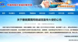 薇娅被撤销网络诚信宣传大使