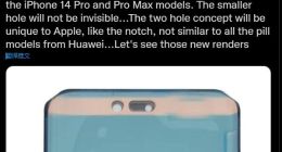 苹果iPhone 14 Pro显示屏将同时具有药丸和圆形打孔