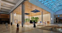 全新的苹果Yas Mall Apple Store零售店现已在阿布扎比开幕：令人惊艳的曲面玻璃幕墙