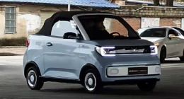 五菱宏光 MINIEV 敞篷版实车上路：将于二季度上市