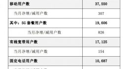 中国电信：1月5G套餐用户数净增826万户