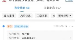 味千拉面欠税已被多次催缴