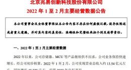兆易创新今年1至2月营收 同比增长49.22% 股价涨超9%