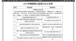 中科物栖入选工信部2021年物联网示范项目