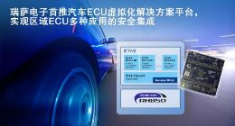 瑞萨电子首推汽车ECU虚拟化解决方案平台 实现区域ECU多种应用的安全集成