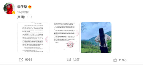 李子柒发律师声明 要求停止侵权行为1_副本