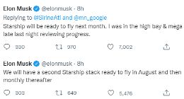 马斯克：SpaceX星舰7月开始轨道级飞行 此后每月都要飞