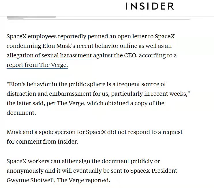 SpaceX员工“背刺”马斯克