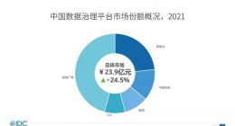 IDC 2021中国数据治理平台市场份额：阿里云第一 中国系统第二