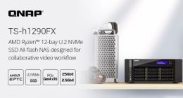 QNAP 推出首款桌上型 U.2 NVMe/SATA 全快闪 TS-h1290FX NAS