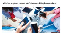 印度官员否认将禁售中国千元机 称没有考虑过此类建议