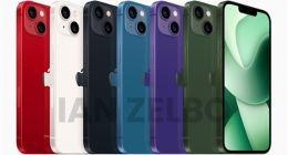 iPhone 14全系11款配色外观图：标配紫色、远峰蓝/粉色被取消