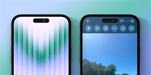 强迫症舒服了!iPhone 14 Pro叹号挖孔可显示药丸形