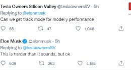 两年前的承诺仍未兑现 马斯克称会为Model Y Performance推出赛道模式