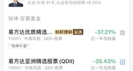 “公募一哥”张坤直呼以买房心态来投资股票 近一周排名倒数第一