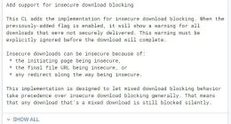 谷歌 Chrome 浏览器将推新安全选项：阻止用户通过不安全的 HTTP 链接下载文件