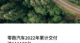 零跑汽车2022年累计交付突破11万台 同比增长超154%